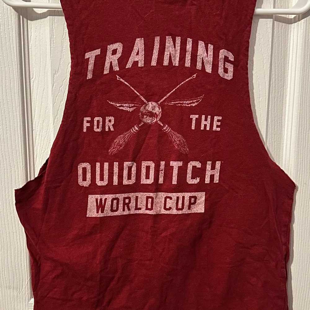 100% Cotton Red Harry Potter Quidditch World Cup Muscle Tee